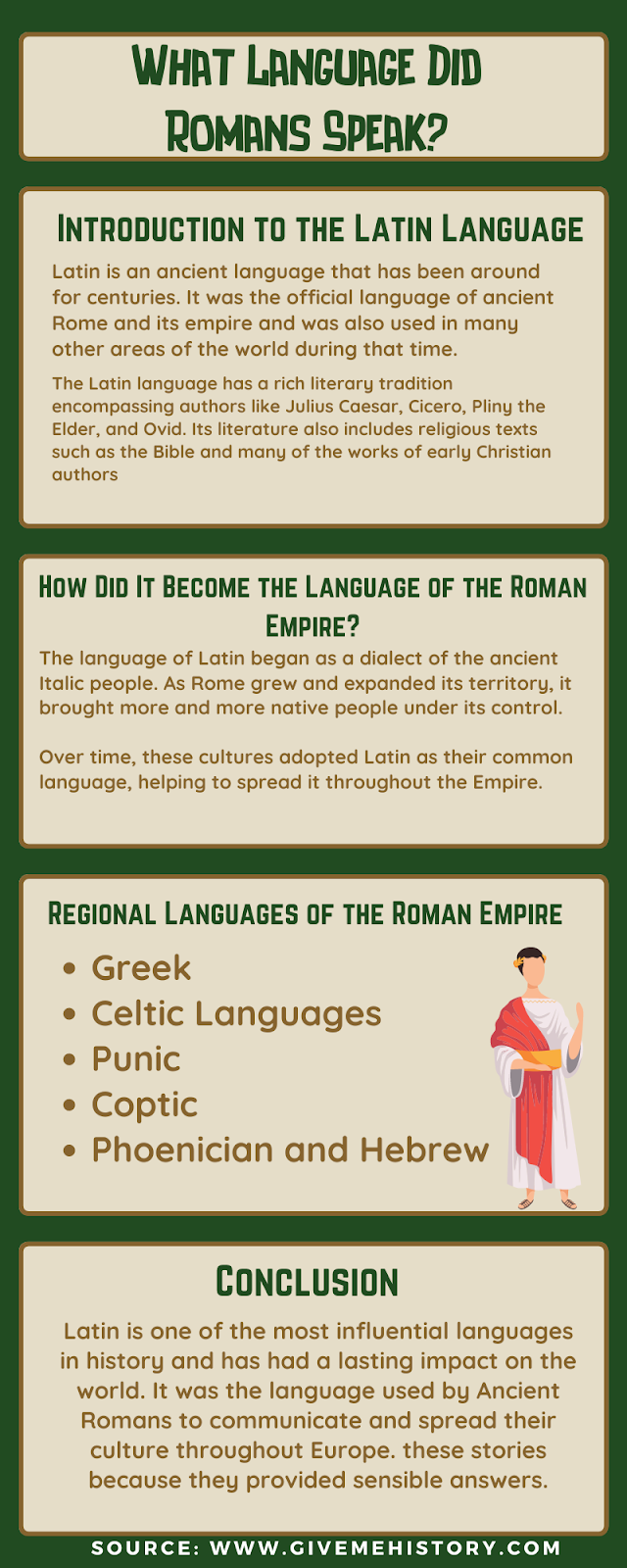 Romalılar hansı dildə danışırdılar?